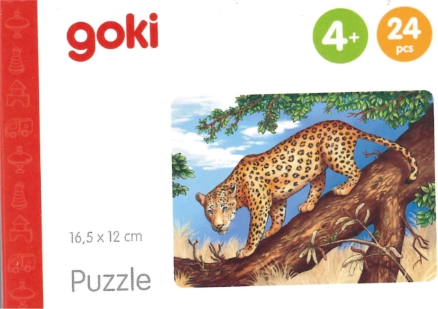 Goki fa puzzle Afrikai állatok – jaguár, 24 darab