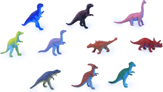 10 színes dinoszaurusz figura készlet gyerekeknek