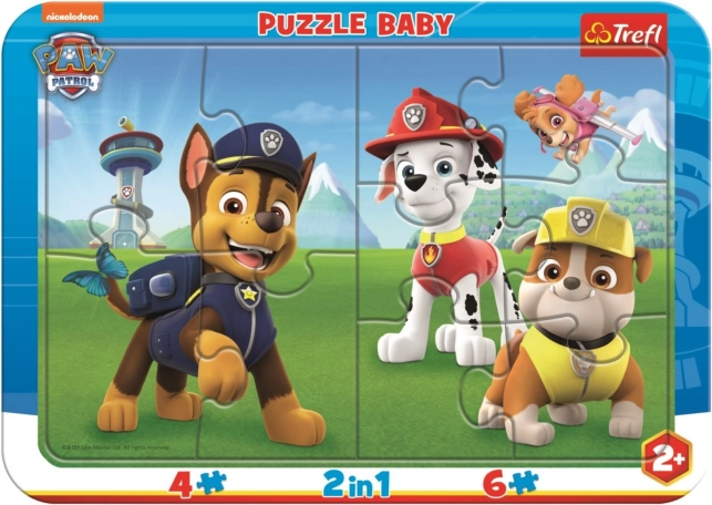 Baba puzzle Boldog Mancs Őrjárat 2 az 1-ben, 10 darab