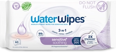 Nedves törlőkendők WATERWIPES Soothing Clean 3 az 1-ben, 60 db