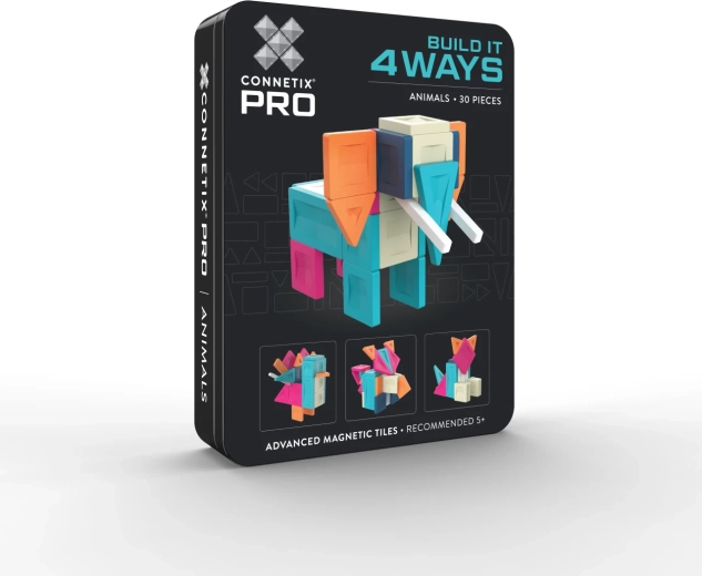 CONNETIX PRO állatfigurás építőkészlet Build It 4 Ways Animals Pack – 30 darab