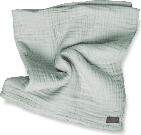 Vinter & Bloom muszlin takaró layered organic sage green