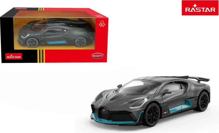 Fém kisautó Bugatti Divo 1:43 szürke Rastar – 1 db