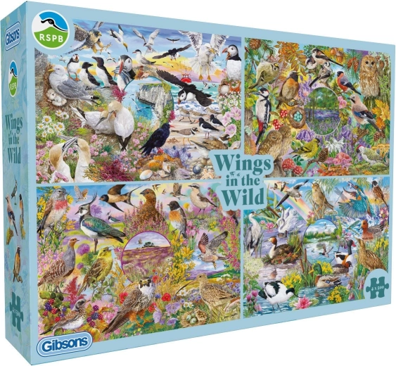 Gibsons RSPB puzzle Szárnyak a vadonban 4×500 darab