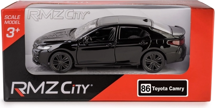 Fém modell RMZ City Toyota Camry 2022 1:32 fekete pull-back meghajtással