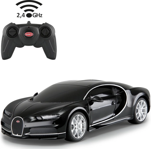 Bugatti Chiron távirányítós autó 1:24 fekete 2,4 GHz Jamara - 1 db