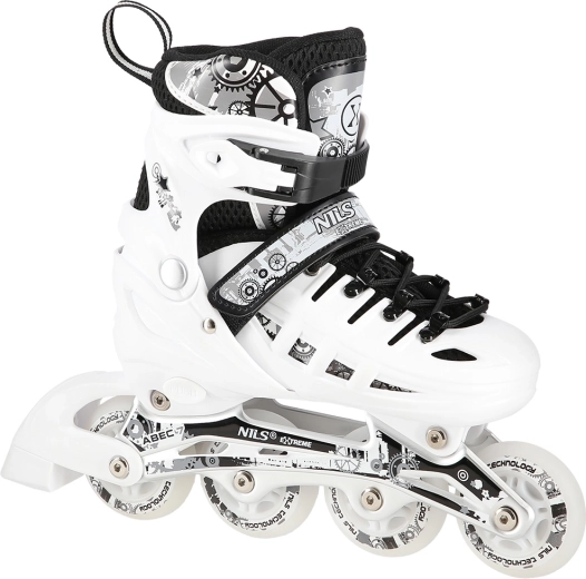 NILS EXTREME fehér 4 az 1-ben gyerek korcsolya – inline, jég és quad – S (31–34)