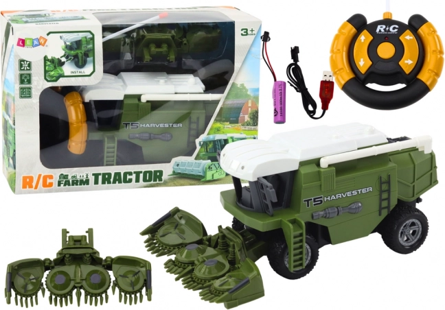 RC mezőgazdasági kombájn, zöld