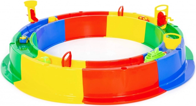 Színes homokozó kiegészítőkkel