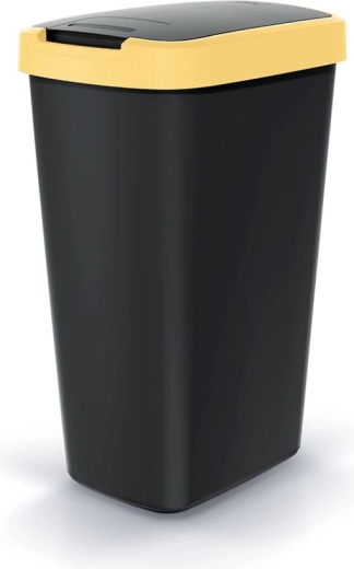 COMPACTA Q FLAP 45 l billenő fedeles szemetes, fekete-sárga