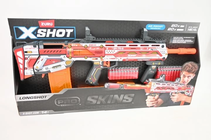 Zuru X-shot Skins Longshot blaster, 43 m-es lőtávval