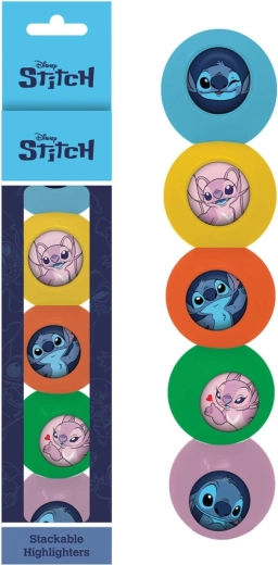 DISNEY Lilo & Stitch kiemelők – 5 egymásra rakható szín készlet