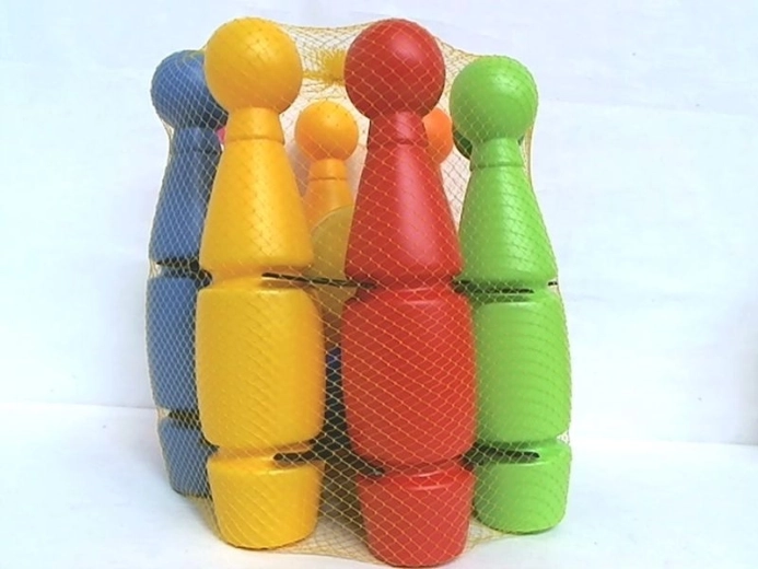 Gyerek mini bowling kosárban
