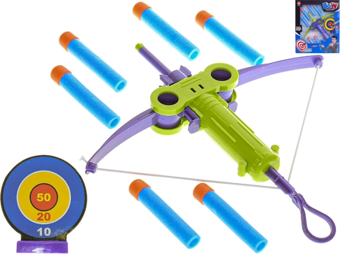 Gyerek számszeríj céltáblával és hablövedékekkel