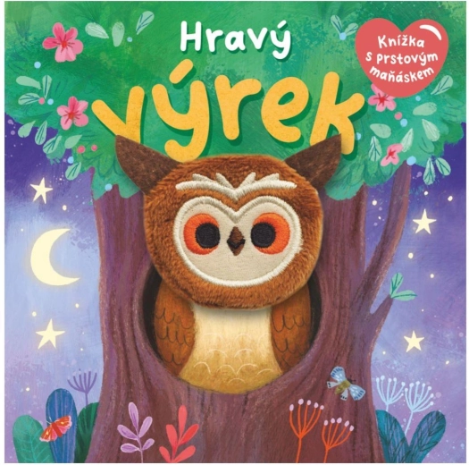 Játékos uhu – könyvecske ujjbábbal 12,5 × 12,5 cm