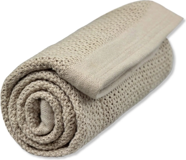 Vinter & Bloom takaró soft grid organic pebble greige