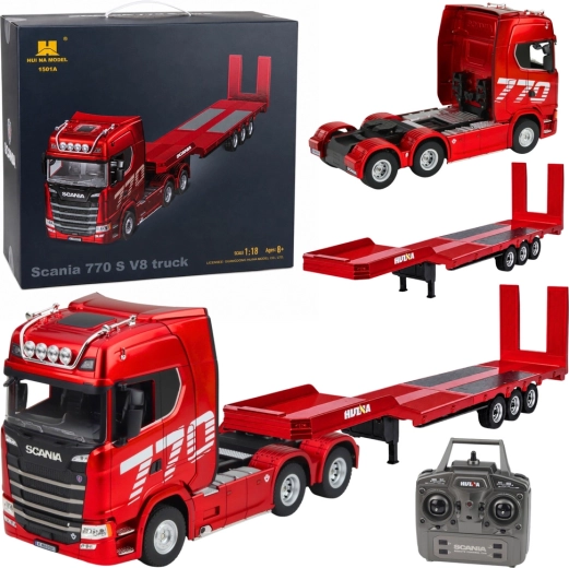 RC kamion Scania 770S pótkocsival Huina 1:18 - 1 db