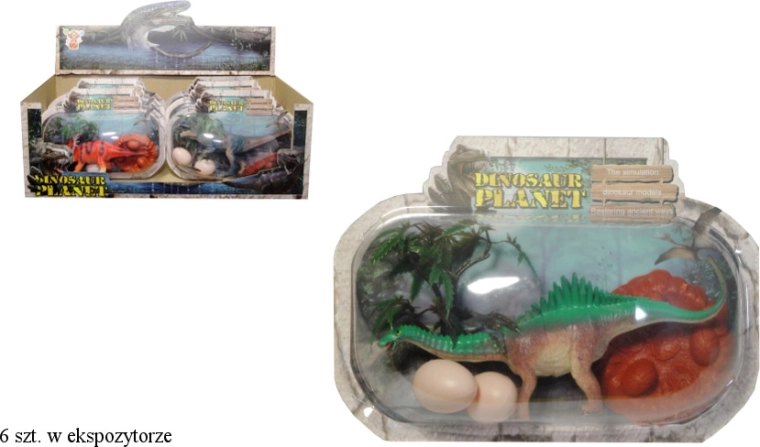 Dinoszaurusz figura fészekkel és tojásokkal