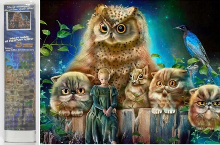 Gyémántfestés Erdő őrzői 30x40 cm