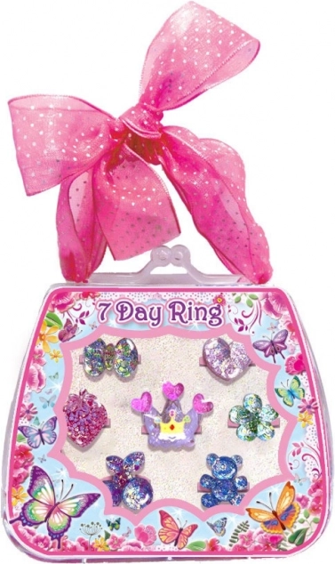 7 darab szikrázó gyűrű készlet minden napra