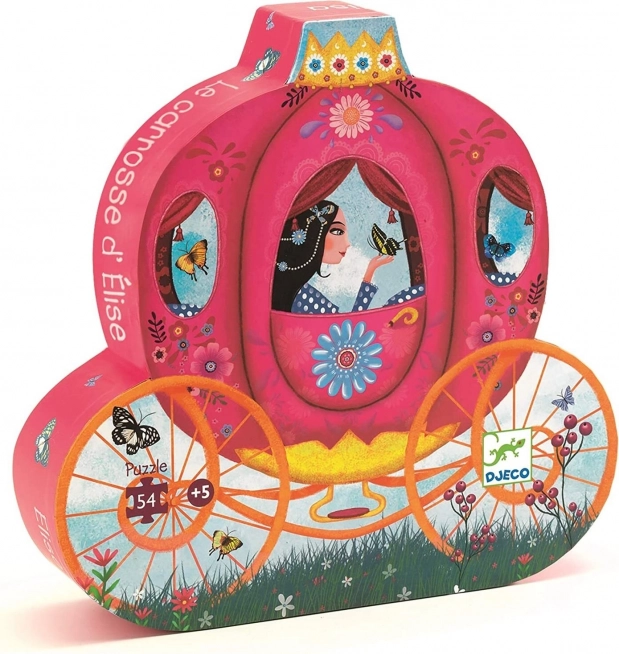 DJECO Puzzle Elisa hintóban 54 darab