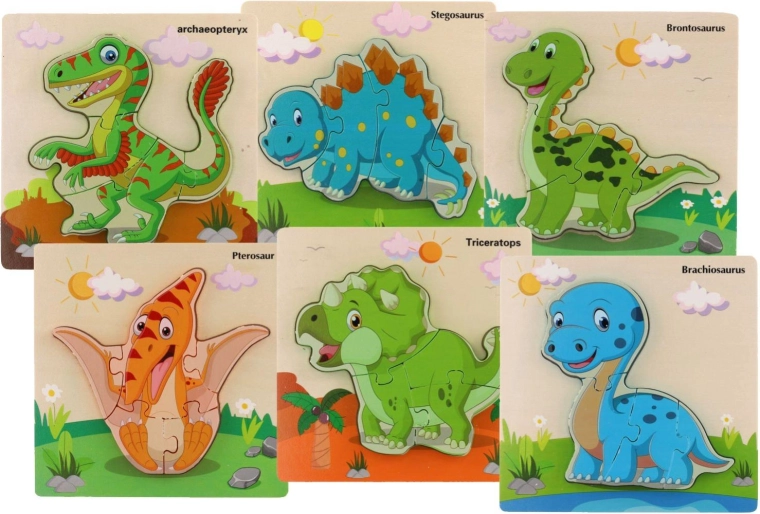 Fa dinoszauruszos kirakó - 1 darab