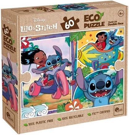 Lisciani öko kétoldalas puzzle Lilo & Stitch 60 darab
