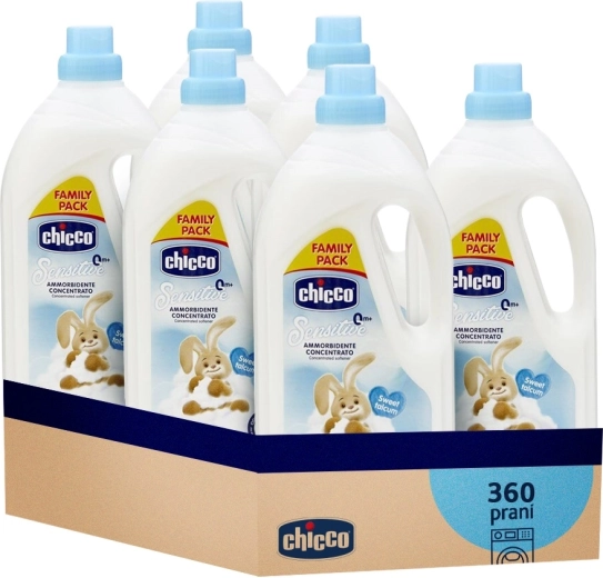 Chicco öblítő Baby Sensitive Édes púder, koncentrátum 1,5 l (60 mosás), 6× csomag