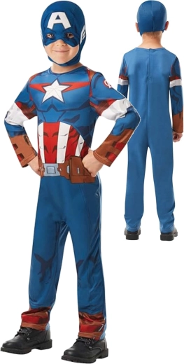 Marvel Avengers Amerika Kapitány gyermekjelmez maszkkal, 110–116 cm