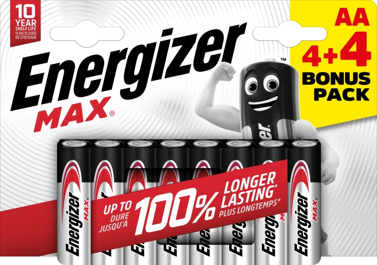Energizer Max AA alkáli elemek 8 db