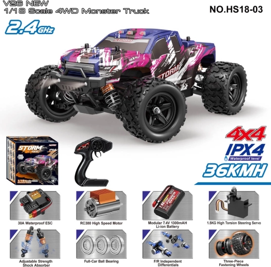 Távirányítós terepjáró STORM 1:18