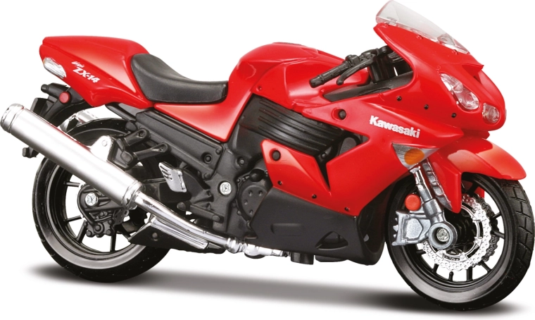 Maisto Kawasaki Ninja ZX-14R motorkerékpár piros 1:18