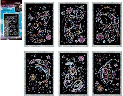 Gyöngykép, vegyes 11x22 cm