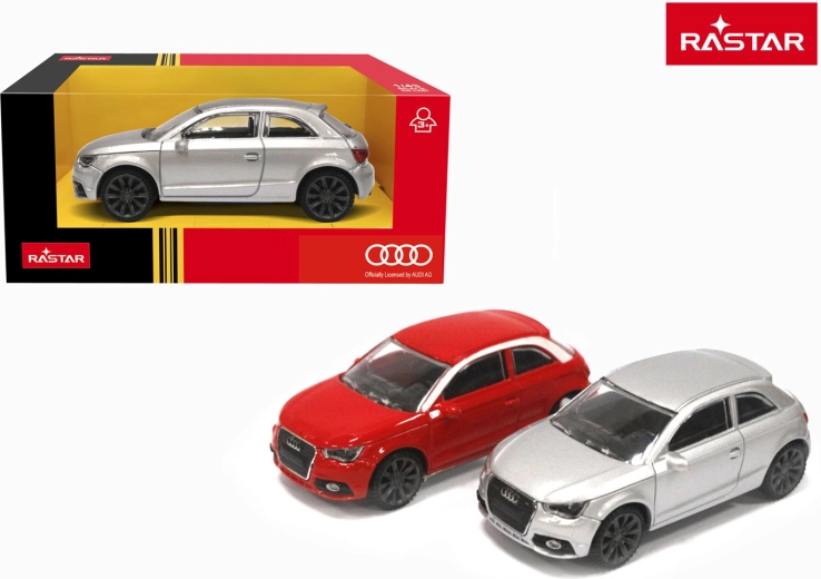 Rastar Audi A1 fém modellautó 1:43 ezüst - 1 db