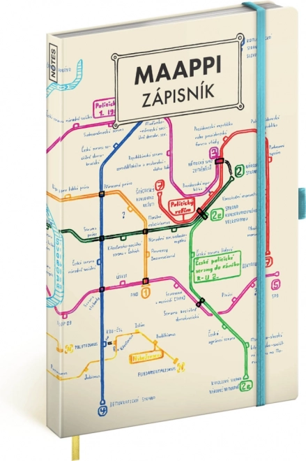 Notesz Maappi, vonalas, 13 × 21 cm