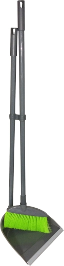 Kefe és szemétlapát gumicsíkkal, 78 cm nyéllel