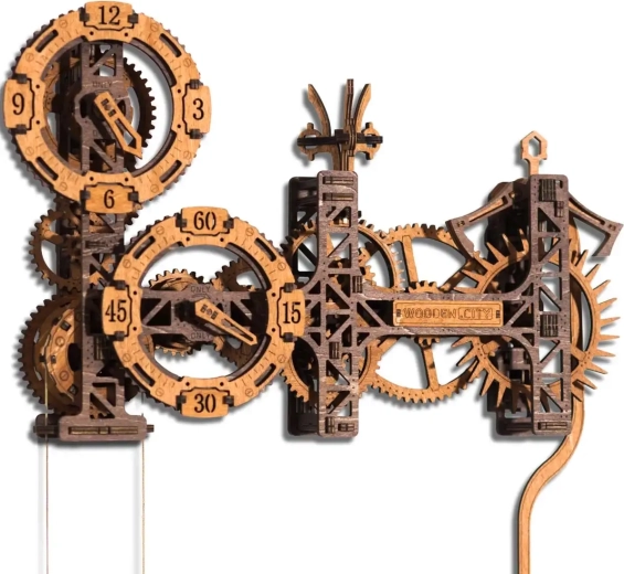 Fa 3D puzzle Steampunk Gearworks falióra, 304 darab