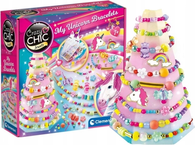 CLEMENTONI Crazy Chic ékszerek: karkötők egyszarvúval