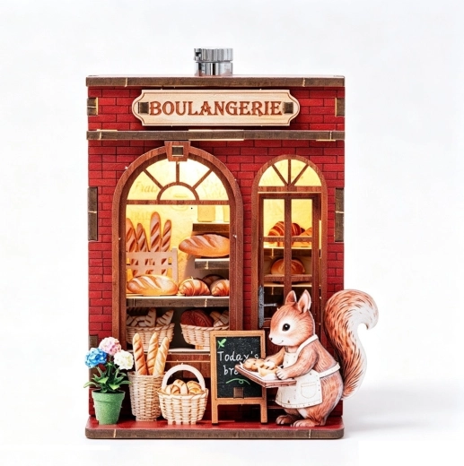 2Kids Toys 3D fa DIY összerakható készlet – mágnes, Mókus péksége