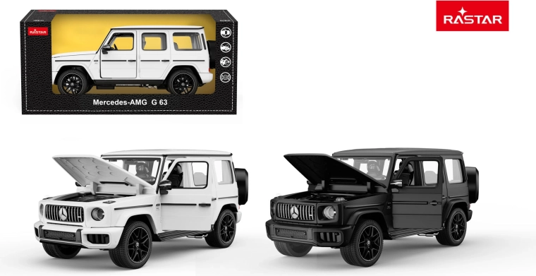 Mercedes AMG G63 autómodell 1:24 Rastar fekete