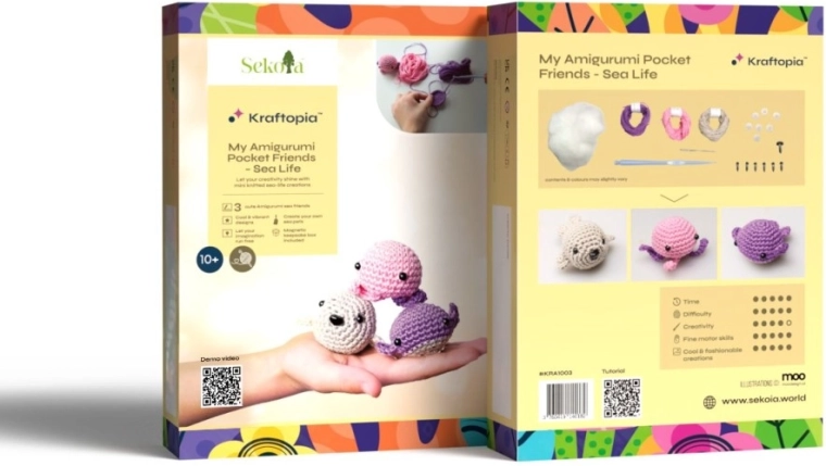 Sekoia Kraftopia amigurumi horgolókészlet – tengeri állatkák