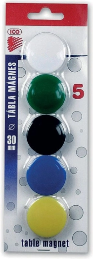 Mágnesek 30 mm, 5 db – színes mix