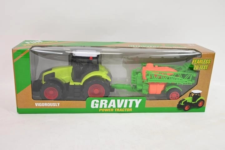 Traktor pótkocsival tárolódobozban