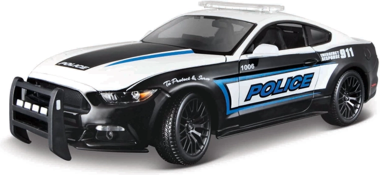 Maisto 2015 Ford Mustang GT fekete-fehér 1:18