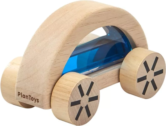 PlanToys fa vízzel töltött kisautó, kék - 1 db