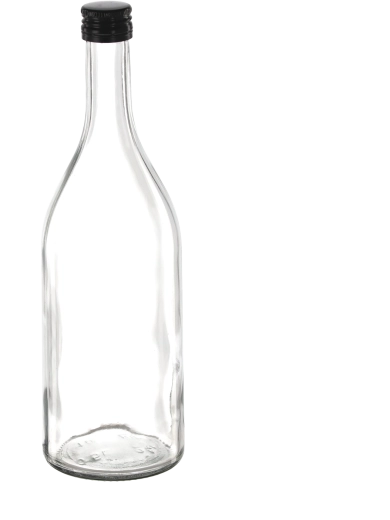 BDR palack 500 ml csavaros zárókupakkal, fi 25 (8 db)