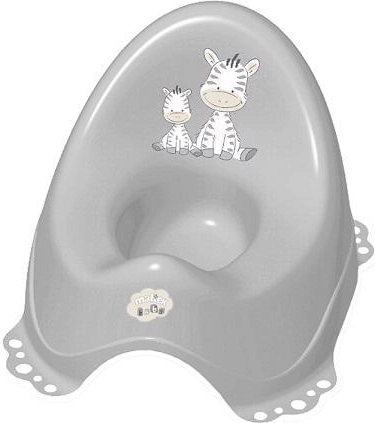 Maltex csúszásgátlós és zenélő bili Zebra, szürke