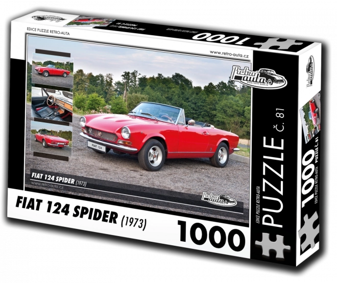 Retro autók puzzle Fiat 124 Spider (1973) – 1000 darab
