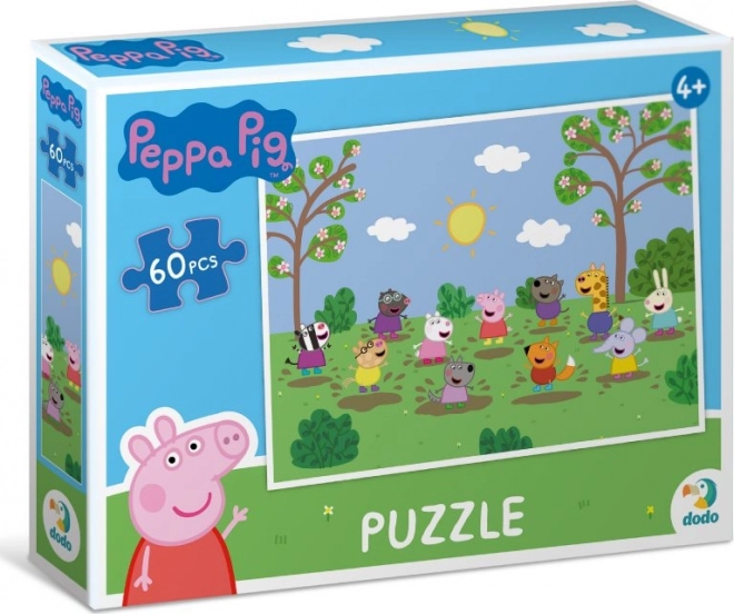 Peppa malac puzzle – móka a napsütésben, 60 darab