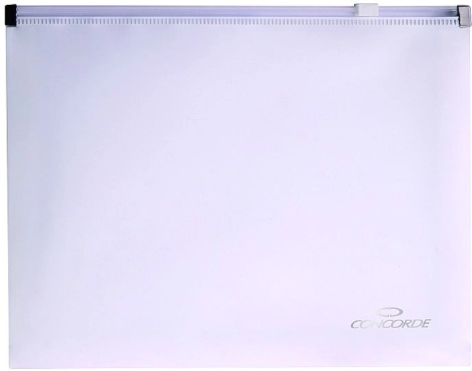 CONCORDE A5 cipzáras irattartó mappa, fehér